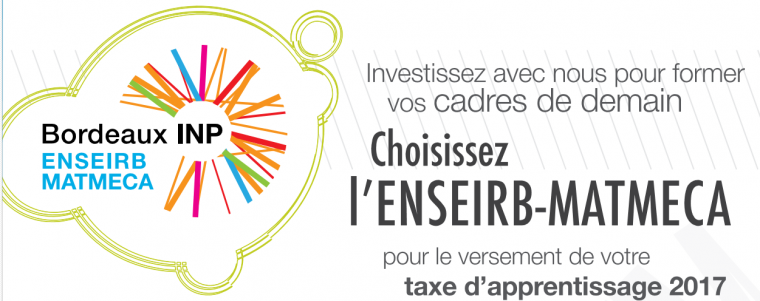 Taxe d'apprentissage ou comment participer à  la formation ENSEIRB-MATMECA